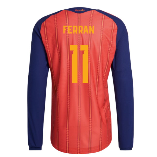 2026-2027 Spain Authentic Long Sleeve Home Shirt (Ferran 11)