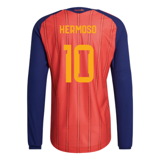 2026-2027 Spain Authentic Long Sleeve Home Shirt (Hermoso 10)