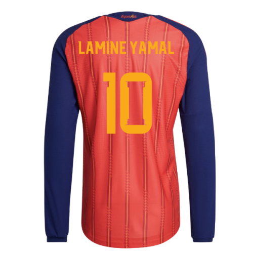 2026-2027 Spain Authentic Long Sleeve Home Shirt (Lamine Yamal 10)