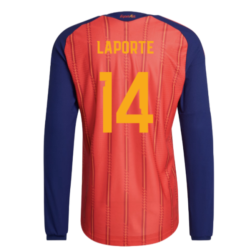 2026-2027 Spain Authentic Long Sleeve Home Shirt (Laporte 14)