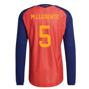 2026-2027 Spain Authentic Long Sleeve Home Shirt (M.Llorente 5)