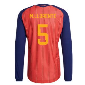 2026-2027 Spain Authentic Long Sleeve Home Shirt (M.Llorente 5)