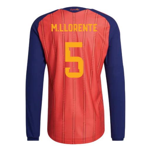 2026-2027 Spain Authentic Long Sleeve Home Shirt (M.Llorente 5)