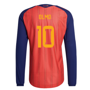 2026-2027 Spain Authentic Long Sleeve Home Shirt (Olmo 10)