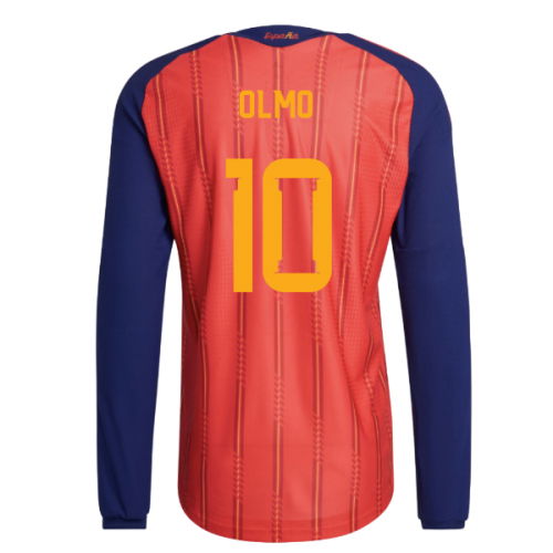 2026-2027 Spain Authentic Long Sleeve Home Shirt (Olmo 10)