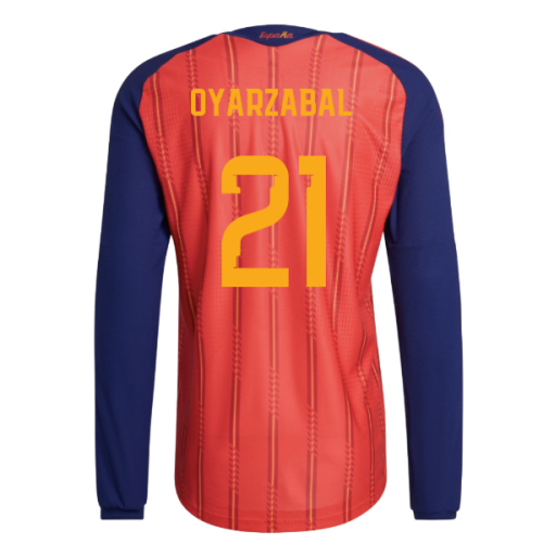 2026-2027 Spain Authentic Long Sleeve Home Shirt (Oyarzabal 21)