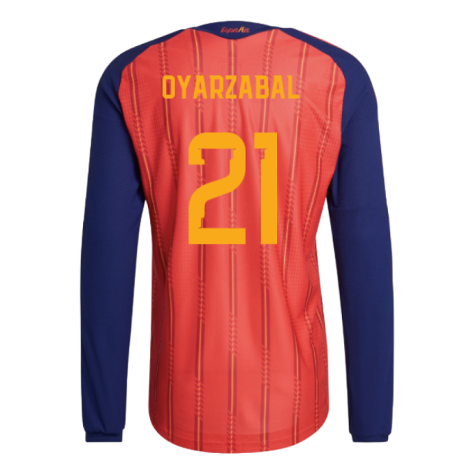 2026-2027 Spain Authentic Long Sleeve Home Shirt (Oyarzabal 21)