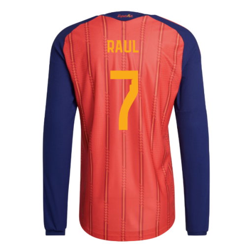 2026-2027 Spain Authentic Long Sleeve Home Shirt (Raul 7)