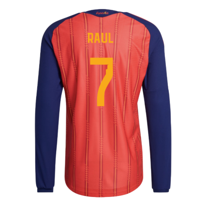 2026-2027 Spain Authentic Long Sleeve Home Shirt (Raul 7)