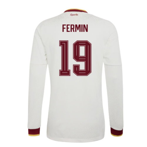 2026-2027 Spain Authentic Long Sleeves Away Shirt (Fermin 19)