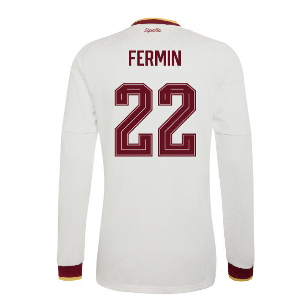 2026-2027 Spain Authentic Long Sleeves Away Shirt (Fermin 22)