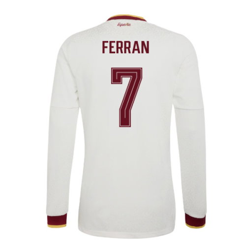 2026-2027 Spain Authentic Long Sleeves Away Shirt (Ferran 7)