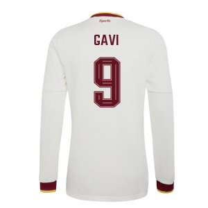 2026-2027 Spain Authentic Long Sleeves Away Shirt (Gavi 9)