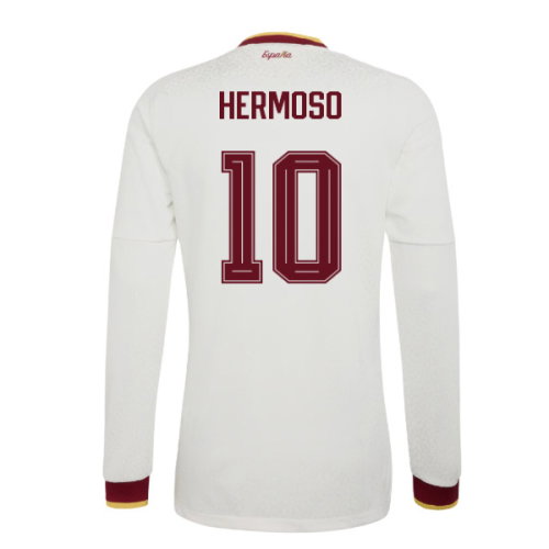 2026-2027 Spain Authentic Long Sleeves Away Shirt (Hermoso 10)