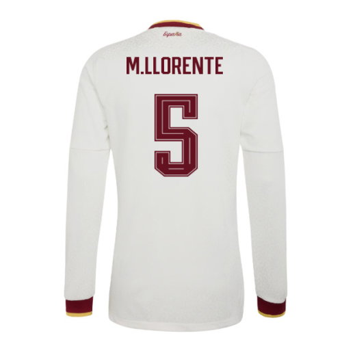 2026-2027 Spain Authentic Long Sleeves Away Shirt (M.Llorente 5)