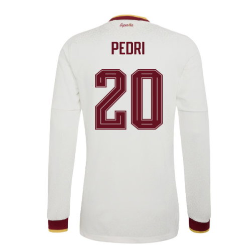2026-2027 Spain Authentic Long Sleeves Away Shirt (Pedri 20)