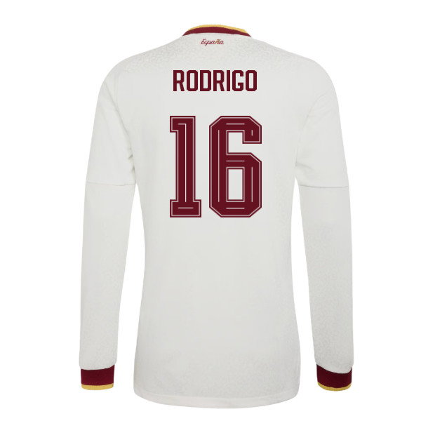 2026-2027 Spain Authentic Long Sleeves Away Shirt (Rodrigo 16)