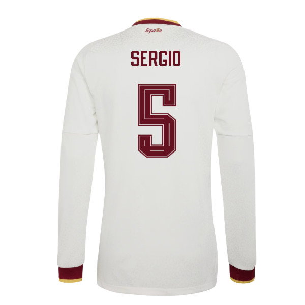 2026-2027 Spain Authentic Long Sleeves Away Shirt (Sergio 5)