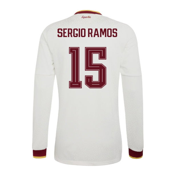 2026-2027 Spain Authentic Long Sleeves Away Shirt (Sergio Ramos 15)