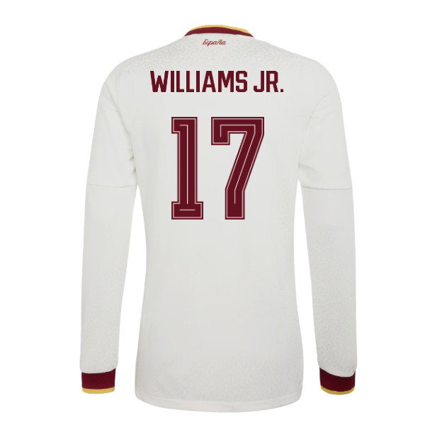 2026-2027 Spain Authentic Long Sleeves Away Shirt (Williams Jr. 17)