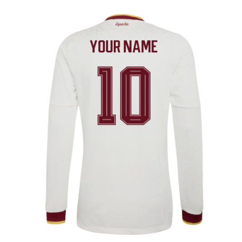 2026-2027 Spain Authentic Long Sleeves Away Shirt (Your Name)