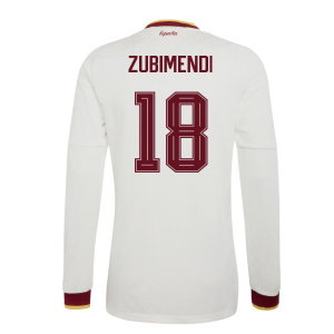 2026-2027 Spain Authentic Long Sleeves Away Shirt (Zubimendi 18)