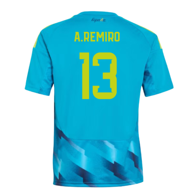 2026-2027 Spain Home Goalkeeper Shirt (Aqua) - Kids (A.Remiro 13)