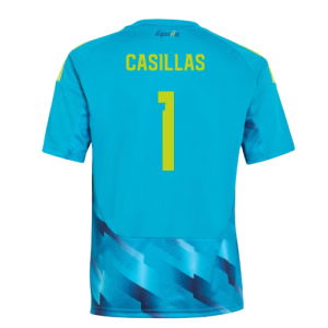 2026-2027 Spain Home Goalkeeper Shirt (Aqua) - Kids (Casillas 1)
