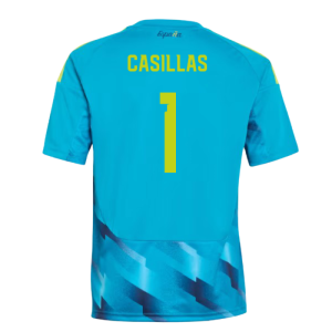 2026-2027 Spain Home Goalkeeper Shirt (Aqua) - Kids (Casillas 1)