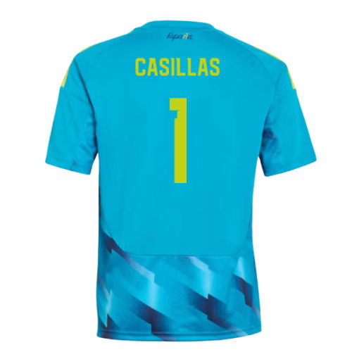 2026-2027 Spain Home Goalkeeper Shirt (Aqua) - Kids (Casillas 1)