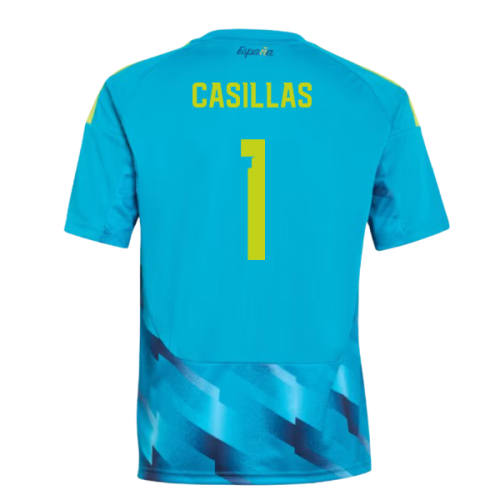 2026-2027 Spain Home Goalkeeper Shirt (Aqua) - Kids (Casillas 1)