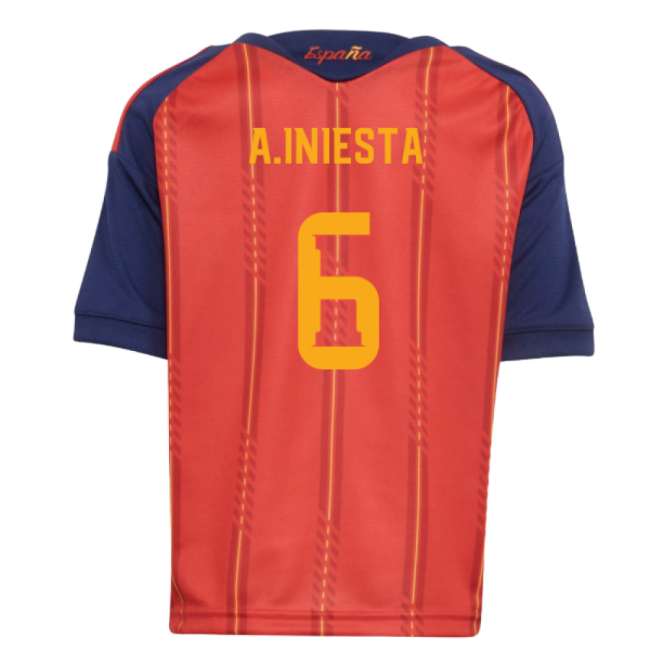 2026-2027 Spain Home Little Kids Mini Kit (A.Iniesta 6)
