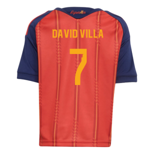2026-2027 Spain Home Little Kids Mini Kit (David Villa 7)