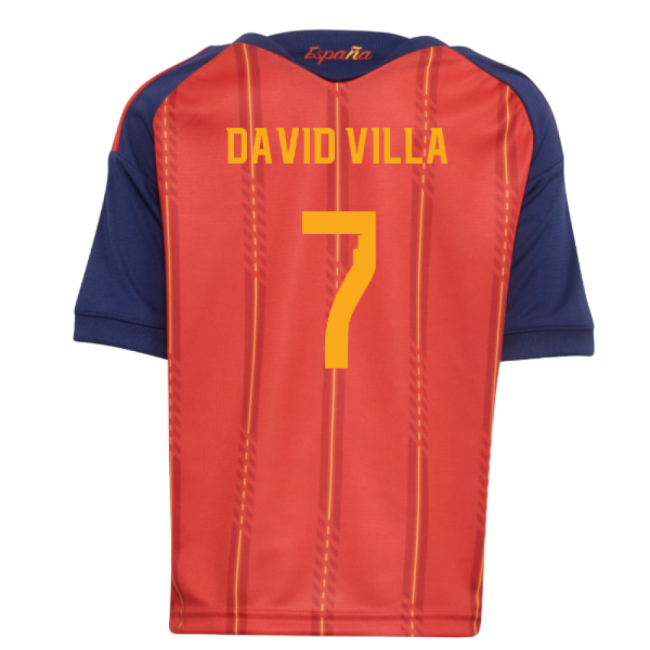 2026-2027 Spain Home Little Kids Mini Kit (David Villa 7)