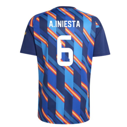 2026-2027 Spain Home Pre-Match Shirt (Dark Blue) (A.Iniesta 6)
