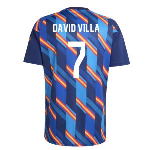 2026-2027 Spain Home Pre-Match Shirt (Dark Blue) (David Villa 7)