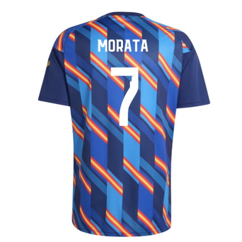 2026-2027 Spain Home Pre-Match Shirt (Dark Blue) (Morata 7)
