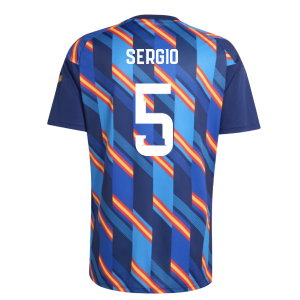 2026-2027 Spain Home Pre-Match Shirt (Dark Blue) (Sergio 5)
