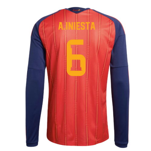 2026-2027 Spain Long Sleeve Home Shirt (A.Iniesta 6)