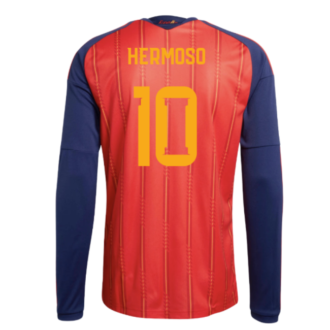 2026-2027 Spain Long Sleeve Home Shirt (Hermoso 10)