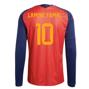 2026-2027 Spain Long Sleeve Home Shirt (Lamine Yamal 10)