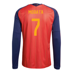 2026-2027 Spain Long Sleeve Home Shirt (Morata 7)