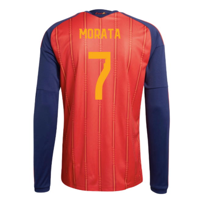 2026-2027 Spain Long Sleeve Home Shirt (Morata 7)