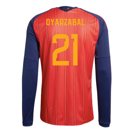 2026-2027 Spain Long Sleeve Home Shirt (Oyarzabal 21)