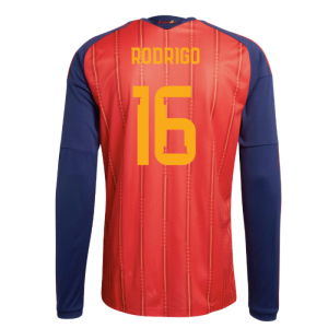 2026-2027 Spain Long Sleeve Home Shirt (Rodrigo 16)
