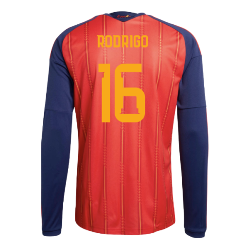 2026-2027 Spain Long Sleeve Home Shirt (Rodrigo 16)
