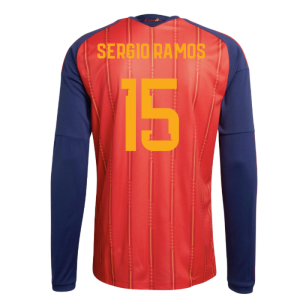 2026-2027 Spain Long Sleeve Home Shirt (Sergio Ramos 15)