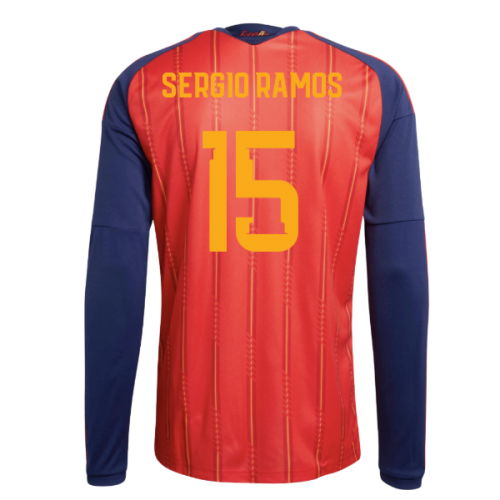 2026-2027 Spain Long Sleeve Home Shirt (Sergio Ramos 15)