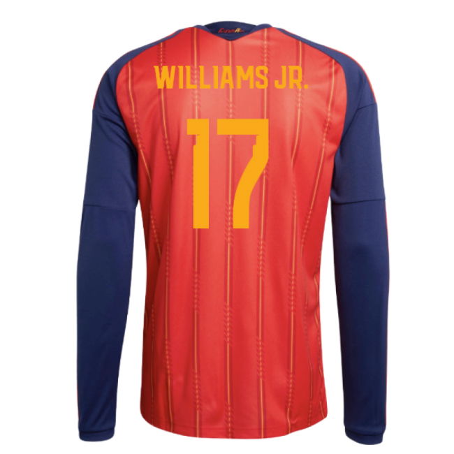 2026-2027 Spain Long Sleeve Home Shirt (Williams Jr. 17)