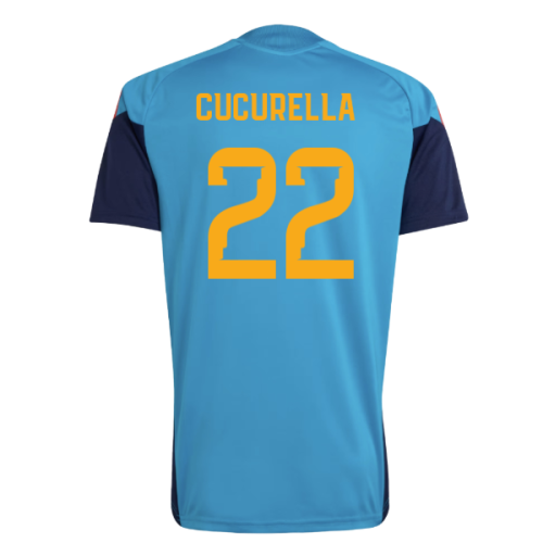 2026-2027 Spain Training Jersey (Bold Aqua) (Cucurella 22)
